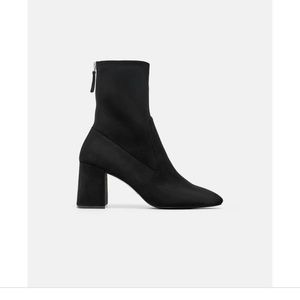 Zara black ankle booties